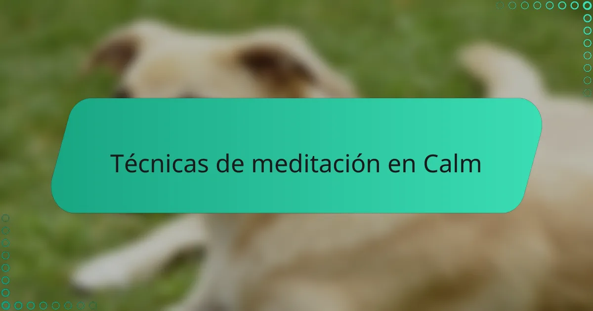 Técnicas de meditación en Calm